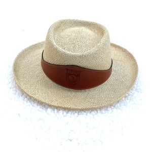 Raleys Gold Rush Classic Golf Texace Unihat Straw Hat Leather Trim